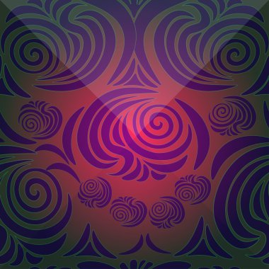 çiçek desenli brink karanlık ile. vektör çizim