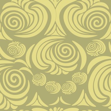 stilize çiçek süsleme kesintisiz grafik okra. vektör illustr