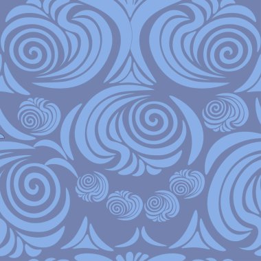 stilize çiçek desenli kesintisiz mavi ekran. vektör illustrat