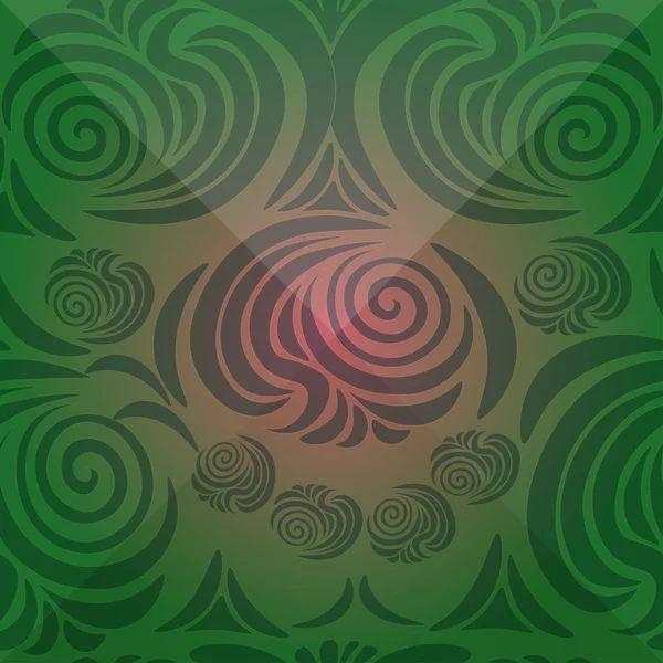 floral ornament with Victorian brink green. vector illustration