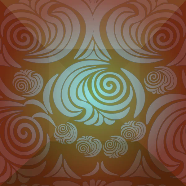 çiçek süsleme ile Victoria kahverengi brink. vektör çizim