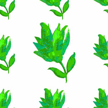 sorunsuz çiçek deseni üzerinde beyaz bir fantezi. vektör çizim