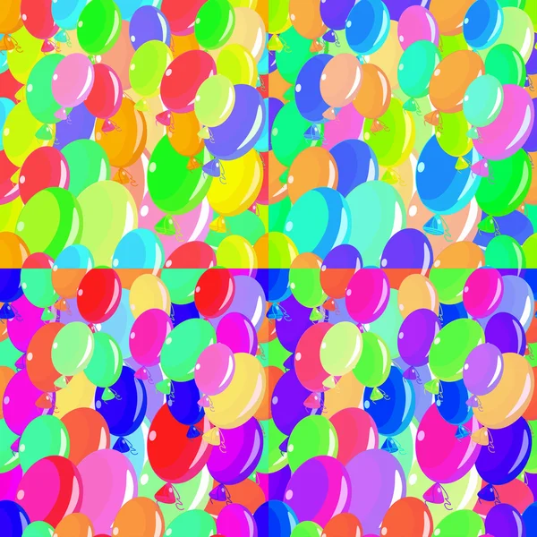 Setzen Luftballons nahtlose Muster kontinuierlich. Vektorillustration — Stockvektor