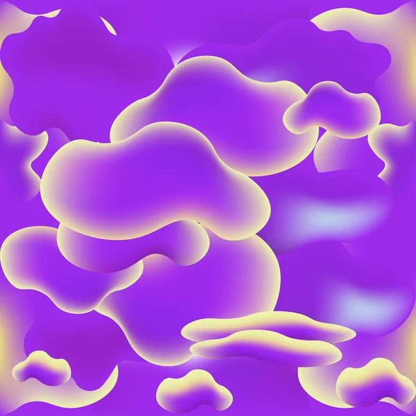 Бесшовный рисунок с фиолетовыми облаками. векторная иллюстрация — стоковый вектор