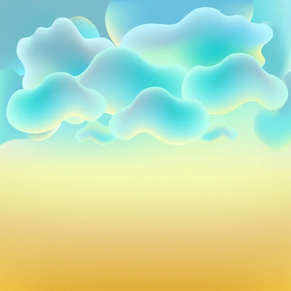 Der Himmel bei Sonnenuntergang mit Wolken. Vektorillustration — Stockvektor