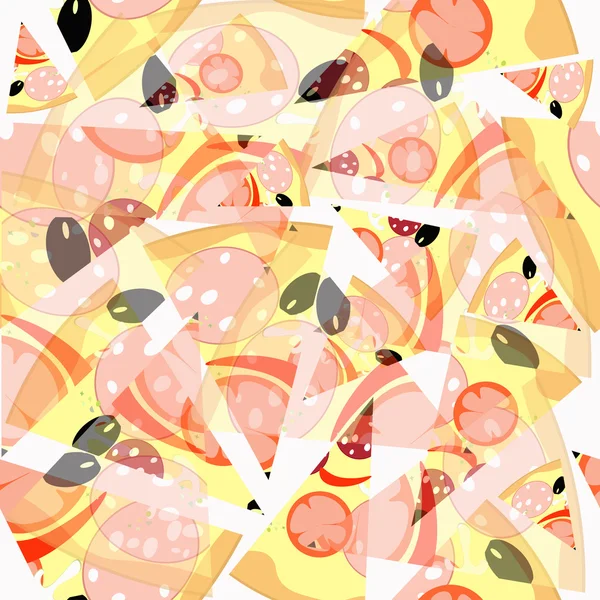 Seamless mönster av pizza slices. vektor illustration — Stock vektor