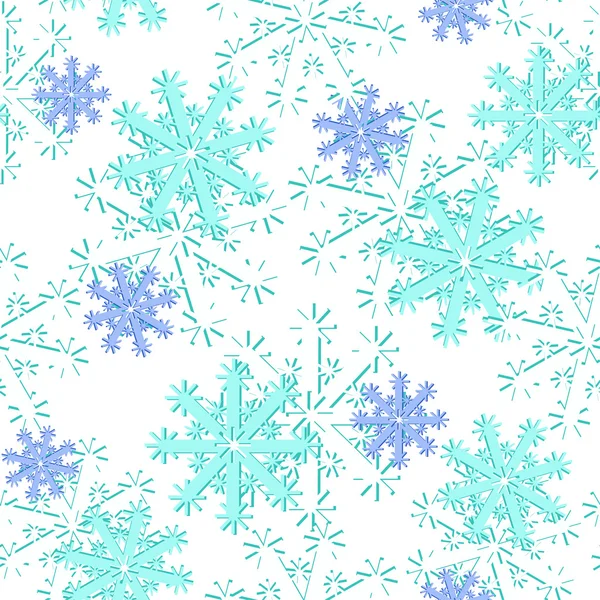 Seamless mönster med lila olika snöflingor. Vector illust — Stock vektor