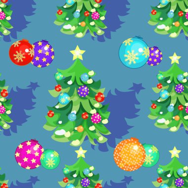 Dikişsiz desen fishbone yılbaşı balonları ve Noel g