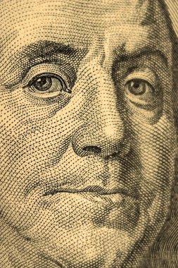  Benjamin Franklin yakın çekim portre. Kavram ve fikirler