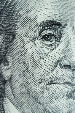  Benjamin Franklin yakın çekim portre. Kavram ve fikirler