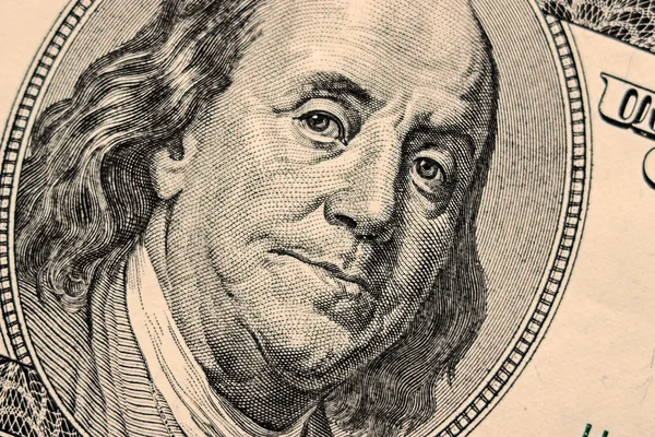 Retrato Primer Plano Benjamin Franklin Concepto Ideas —  Fotos de Stock