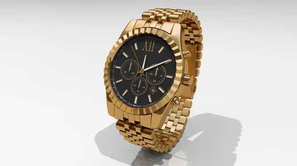 Arany luxus wrist watch-férfiak Stock Kép