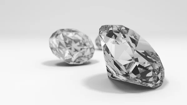 Gyémántok elszigetelt fehér háttér Stock Fotó