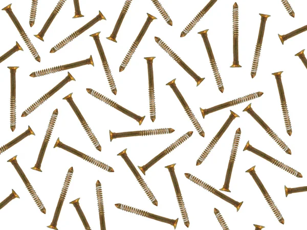 Screws on a white background — Stock Photo, Image