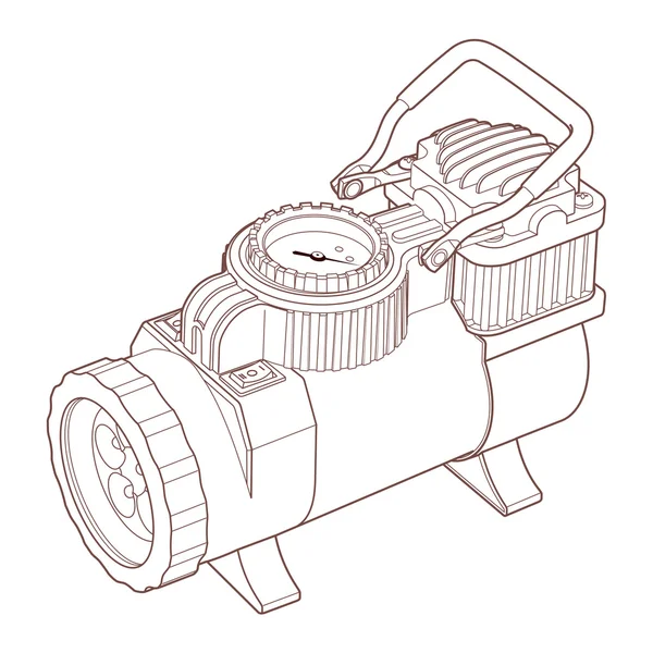 Vector portátil del compresor de aire del coche — Foto de Stock