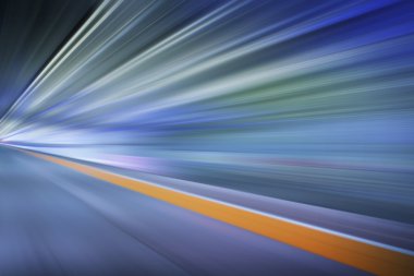 Motion blur of moving train clipart