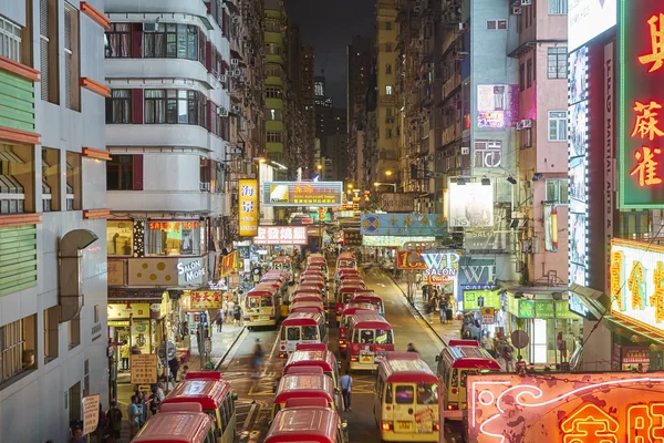 Mongkok Nacht Straßen — Stockfoto