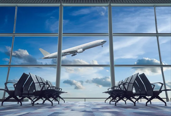 Departure lounge at the airport — Stock Photo, Image