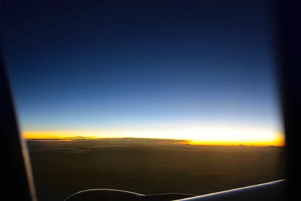 Uçak günbatımı manzarası — Stok fotoğraf