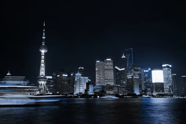 Shanghai pudong in der Nacht — Stockfoto