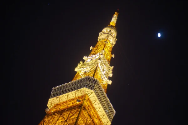 ライトアップされた東京タワー — ストック写真