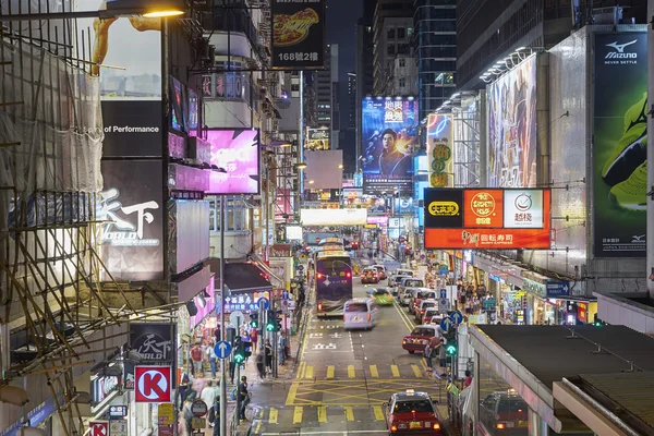 Mongkok Nacht Straßen — Stockfoto