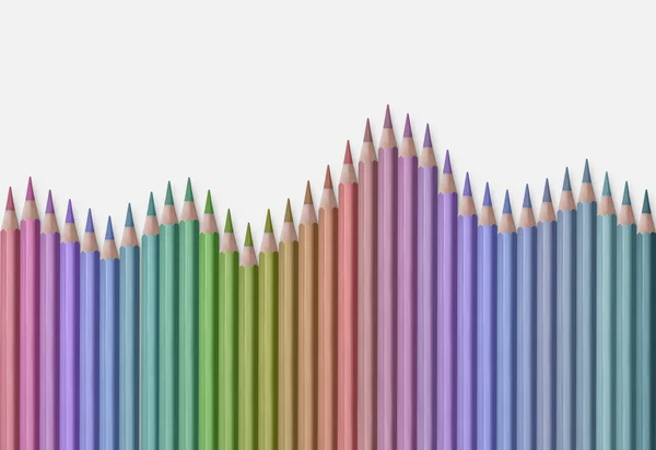 Яркая цветная текстура карандашей — стоковое фото