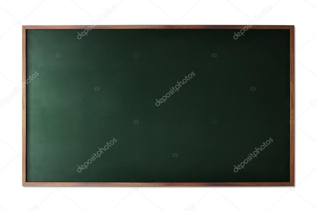 Blank green chalkboard