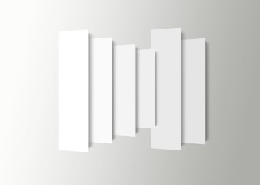 Üst üste gelen beyaz dikdörtgenler