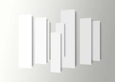 Üst üste gelen beyaz dikdörtgenler