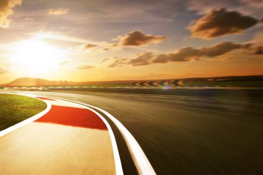 Hareket bulanık yarış pisti