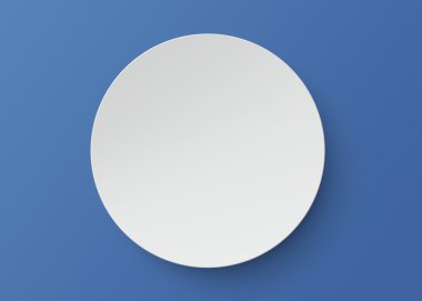Beyaz yuvarlak tabak