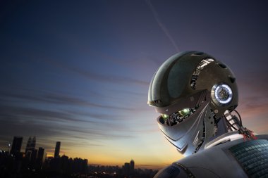 Şık futuristik robot