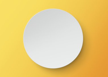 Beyaz yuvarlak tabak