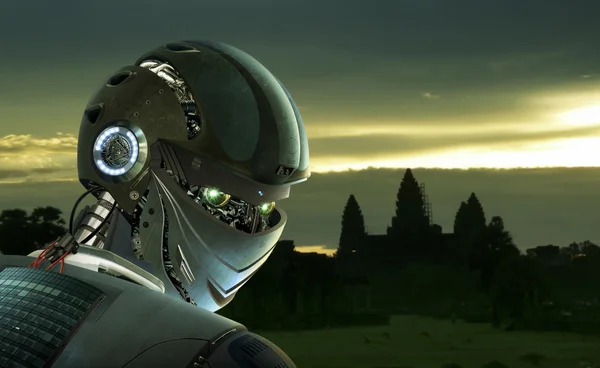 时尚未来的机器人 — 图库照片