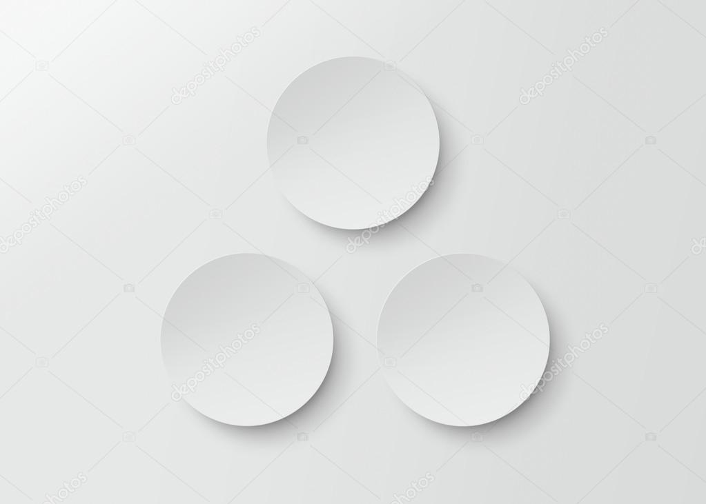 White round plates