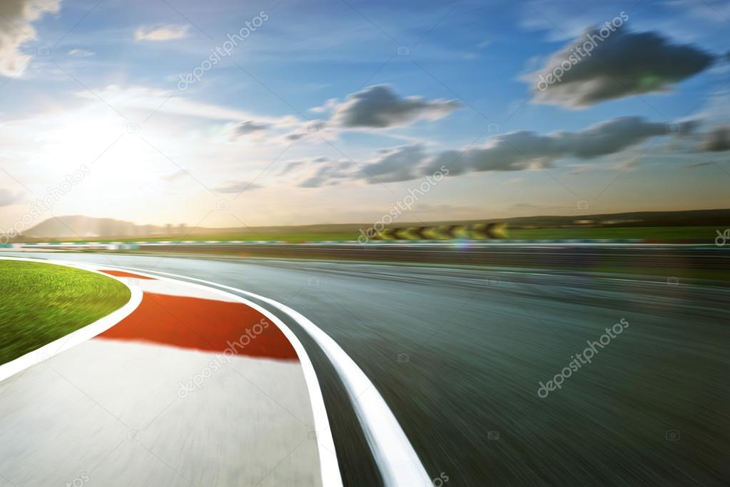 Motion blurred racetrack