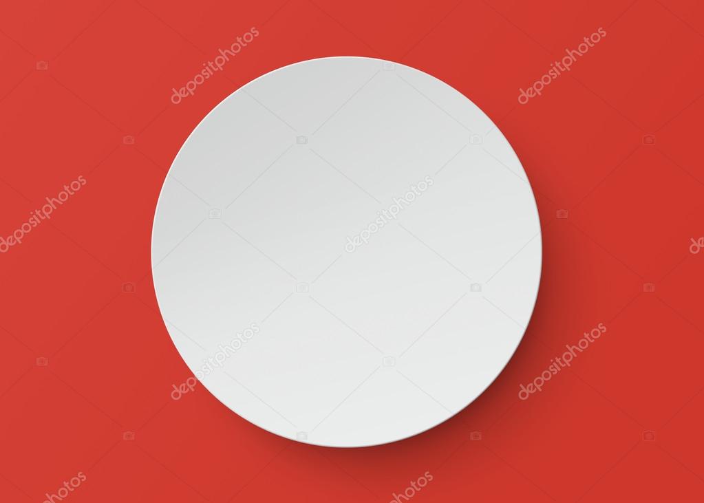 White round plate