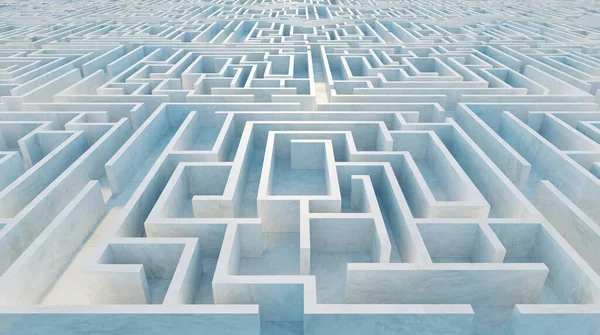 White Concrete Maze Business Education Concept — Φωτογραφία Αρχείου