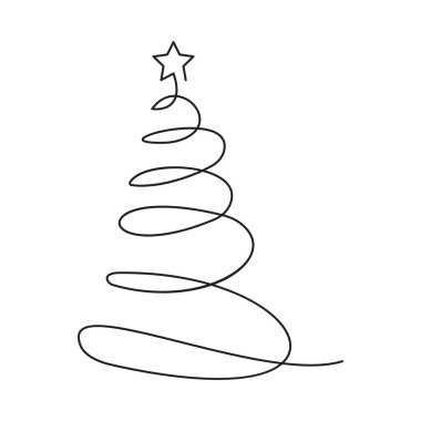 Basit tek satırlık Noel ikonları oyuncakları süslemesi.