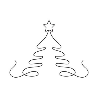 Basit tek satırlık Noel ikonları oyuncakları süslemesi.