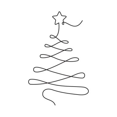 Basit tek satırlık Noel ikonları oyuncakları süslemesi.