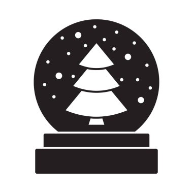 Bayramlık süslemeleri ve sembolleri olan siyah ve beyaz Noel sembolleri.