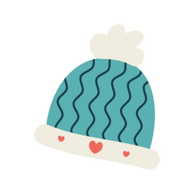 Basit kış kıyafetleri düz çizimler.