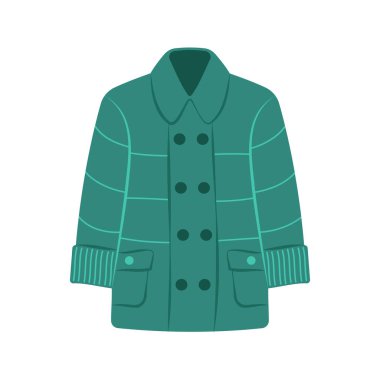 Basit kış kıyafetleri düz çizimler.