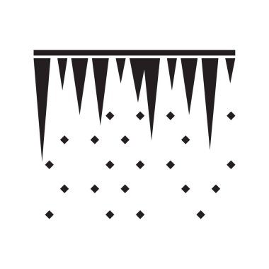 Simple winter glyph icons of cold weather and seasonal activities.