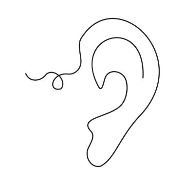 Çeşitli vücut parçalarının basit tek satırlık ya da tek satırlık çizimleri. Sürekli satır simgesi.