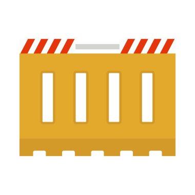 Yol bariyerleri. Düz dizaynlı park için dur levhası olan kapalı bir bariyer. Düz trafik işaretleri.