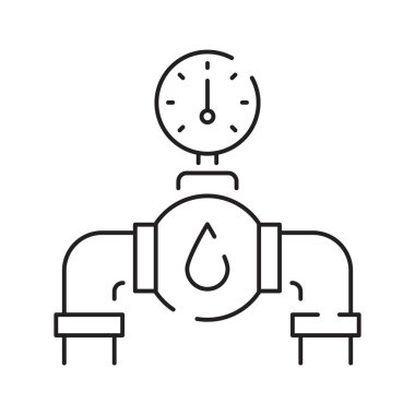 Valfleri ve Bağlayıcıları olan Endüstriyel Boru Hattı Sistemi.