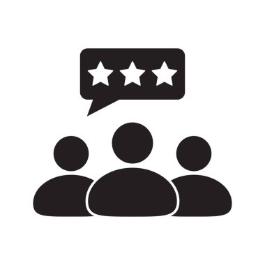 Reytingleri, mesajları ve tepkileri olan kullanıcı geribildirim simgeleri.